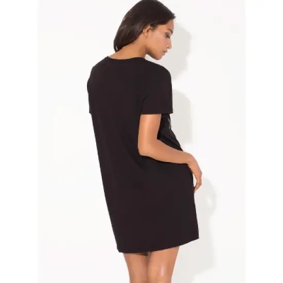 Smart & Sexy Women's Oversized Graphic V-Neck Sleep Shirt image {3}