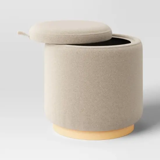 Round Upholstered Storage Ottoman - Room Essentials&trade; image {3}
