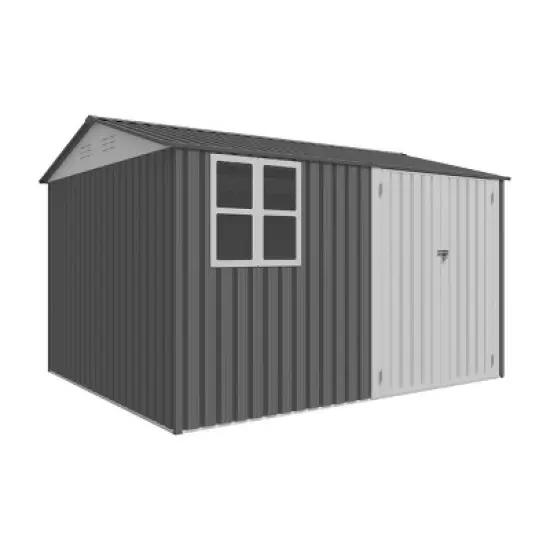 8X10FT Outdoor Storage Shed with Thickened Galvanized Steel,with Sloped Roof & Double Lockable Door,with 6 Vents, for Backyard Garden Bike,Lawnmower image {11}