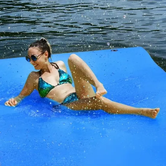 3 Layer Floating  Water Pad Foam Mat Water Recreation Relaxing 18' x 6' image {2}