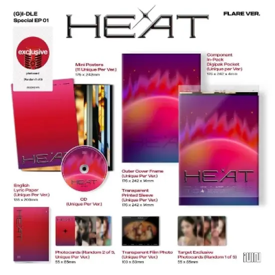 (G)I-DLE - HEAT (Target Exclusive, CD) (FLARE VER.) image {1}