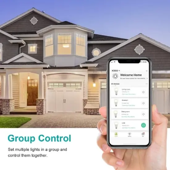 XODO LB4 Smart WIFI A19Dimmable Candelabra Light Bulb, Alexa / Google image {5}