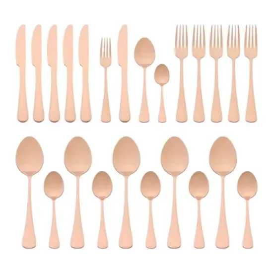 REGALWOVEN 24 Pcs 1 Set Stainless Steel Durable Rust-Proof Corrosion Resistant Flatware Set image {10}