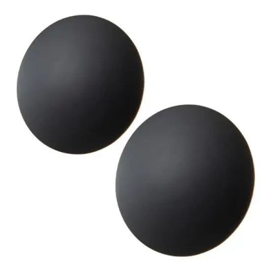 C Cattleya 2-pack 10 in. and 8in. Black Aluminum Round Disc LED Indoor Outdoor Wall Lantern Sconce image {9}
