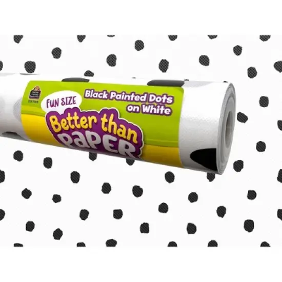 Teacher Created Resources&reg; Fun Size Better Than Paper Bulletin Board Roll Black Painted Dots on White image {3}