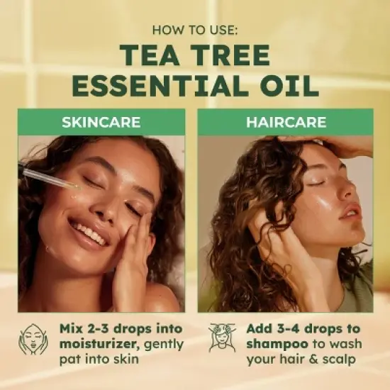 Tea Tree Essential Oil (4 fl oz/118 ml) - KUKKA Tea Tree Oil for Skin, Hair, Toenails, Aromatherapy, & Soap Making Scent image {2}