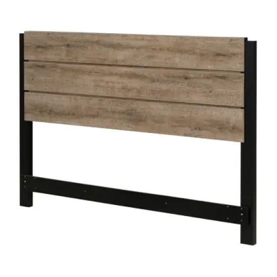 Munich Headboard Weathered Oak/Matte Black - South Shore image {8}