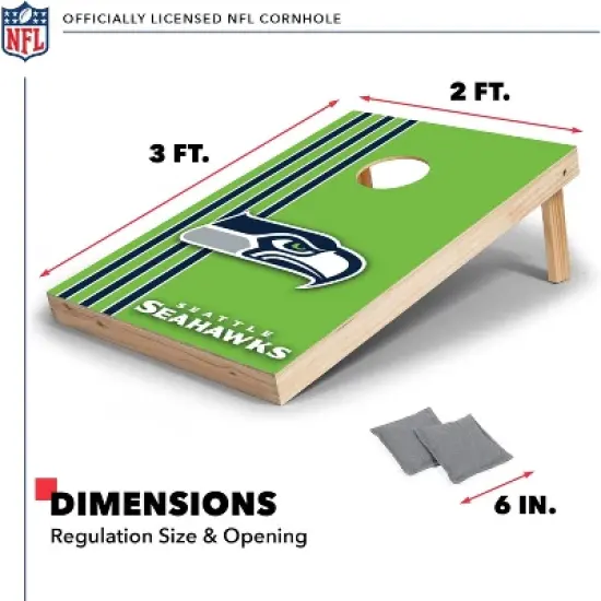 NFL Seattle Seahawks 2'x3' Wood Cornhole Set image {5}