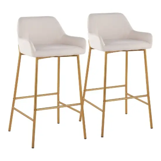 Set of 2 Daniella Metal Polyester Barstool - LumiSource image {13}