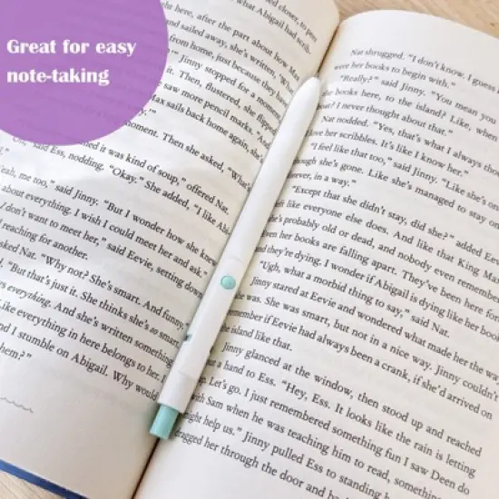 Wrapables Smooth Retractable Black Ink Gel Pens, 0.5mm Fine Point, for Home Office Work (Set of 5), Pastel image {5}