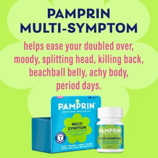 Pamprin Multi-Symptom Menstrual Pain Reliever Acetaminophen Caplets - 40ct image {4}