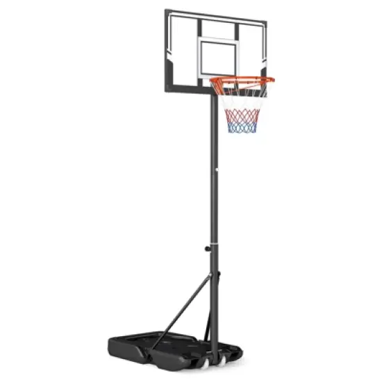 Costway 3.3-10 FT Portable Basketball Hoop Outdoor with Shatterproof Backboard & Wheels image {10}