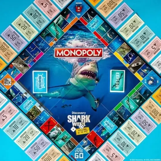USAopoly Shark Week Monopoly Board Game image {1}