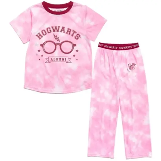 Harry Potter Pajama Shirt and Pants Sleep Set Tie Dye Pink  image {7}