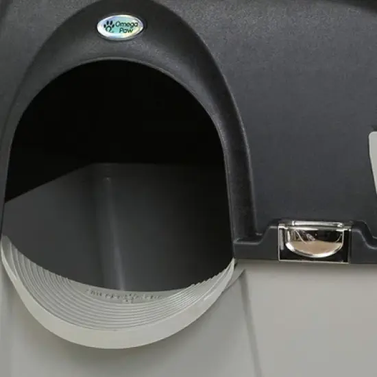 Omega Paw Elite Roll 'N Clean Self Cleaning Large-Sized Cat Litter Box with Sifting Grill and Paw Shaped Floor Protecting Non-Slip Mat image {3}