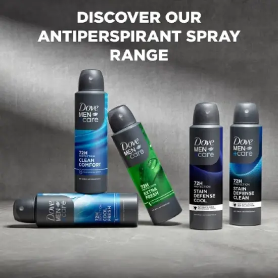 Dove Men+Care 72-Hour Stain Defense Dry Spray Antiperspirant & Deodorant Clean - 3.8oz image {4}