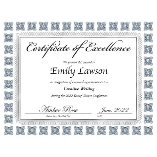 Great Papers Silver Scholar Certificates 8.5" x 11" Silver and White 15/Count (2015074) image {2}