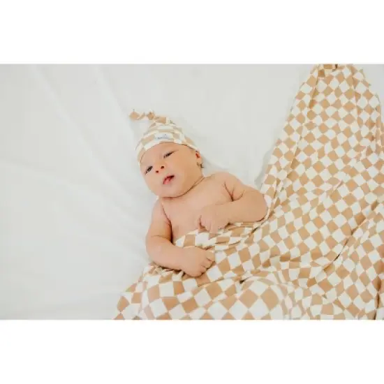 Copper Pearl Premium Knit Swaddle Blanket - Rad Check image {2}