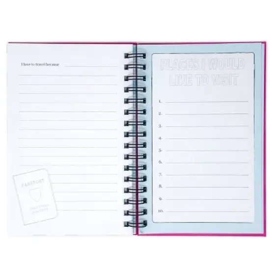 Travel Journal for Kids 8.5"x5.5" Pink - Kahootie Co image {5}