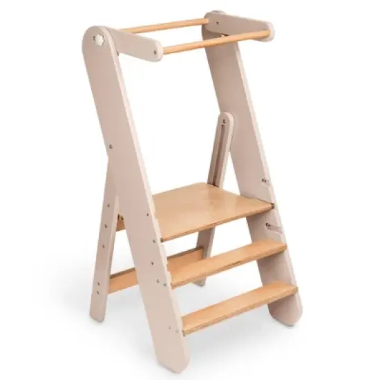 Comfy Cubs Kids Step Stool for Ages 3+, 3 Height Adjustable Toddler Tower for Kitchen Sink & Bathroom Access image {6}