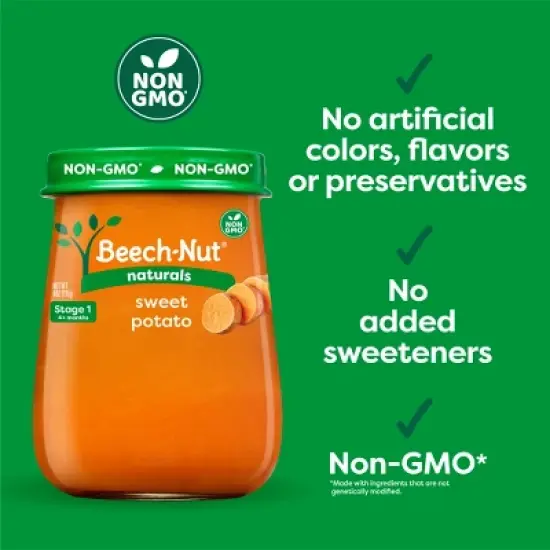 Beech-Nut Non-GMO Naturals Sweet Potatoes Baby Food Jar - 4oz image {6}