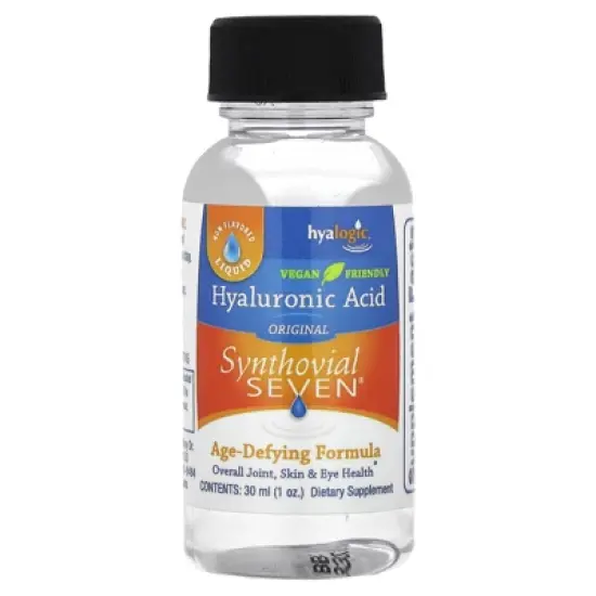 Hyalogic Synthovial Seven Hyaluronic Acid Liquid - HA Joint Support - Vegan - 1 oz image {2}