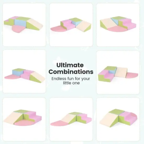 Costway Climb and Crawl Foam Block Play Set for Children Development Indoor Active Play image {4}