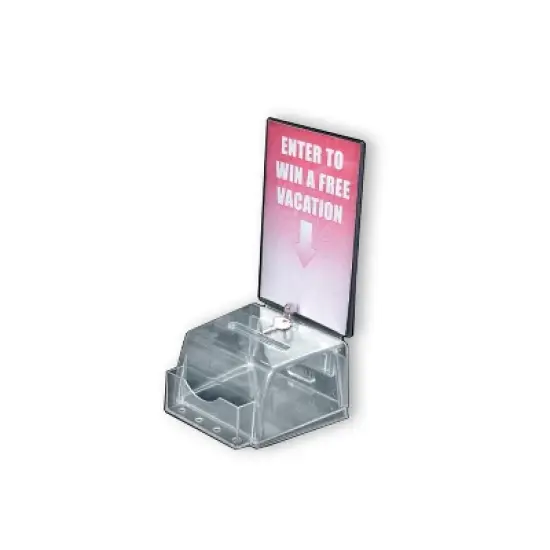 Azar Displays Molded Suggestion Box with Pocket Lock and Key S 206008 image {2}