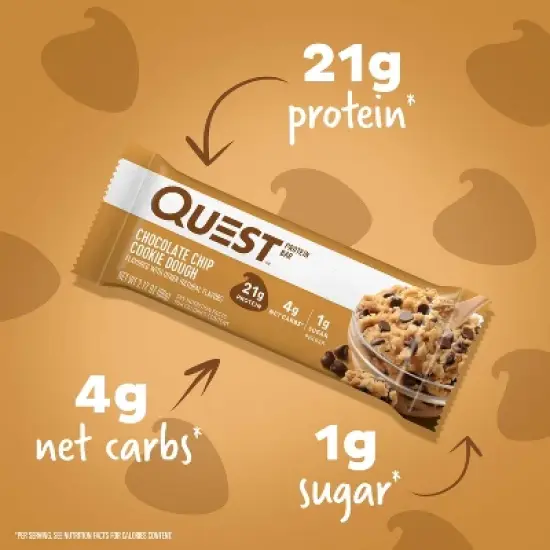 Quest Nutrition Protein Bar - Chocolate Chip Cookie Dough image {4}