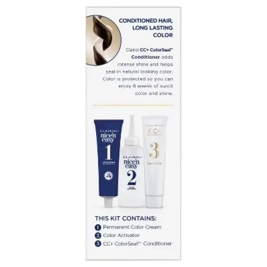Clairol Nice'n Easy Permanent Hair Color Cream Kit - Black image {10}