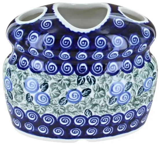 Blue Rose Polish Pottery 2115 Zaklady Toothbrush Holder image {4}