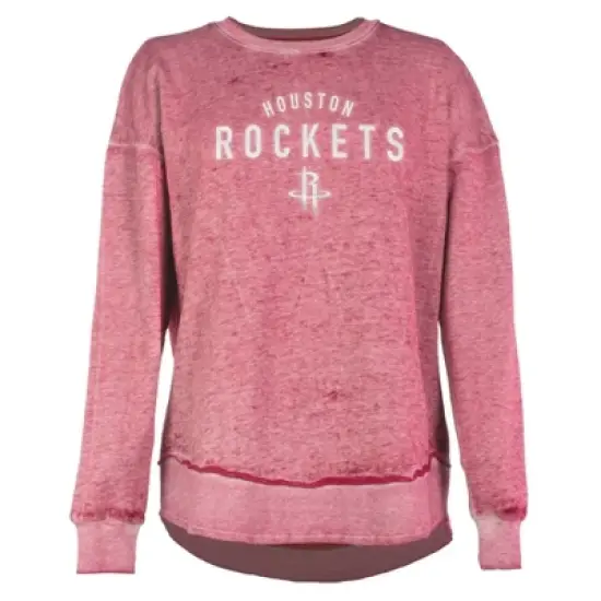 NBA Houston Rockets Women's Burnout Crew Neck Fleece Sweatshirt image {4}