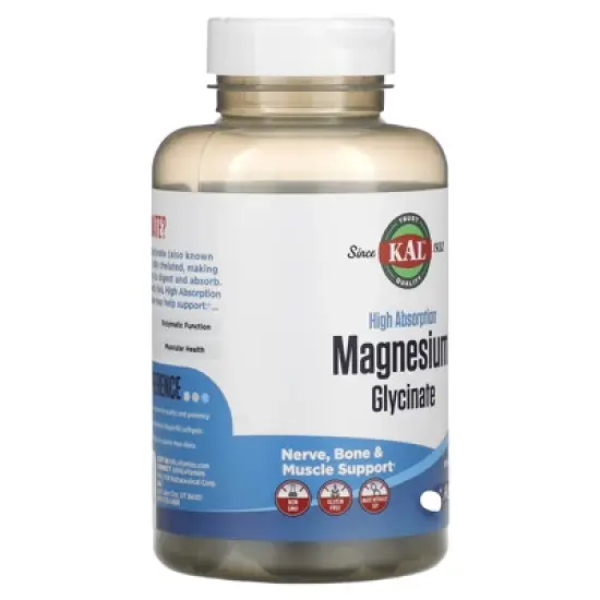 KAL High Absorption Magnesium Glycinate, 90 Softgels (105 mg per Softgel) image {3}