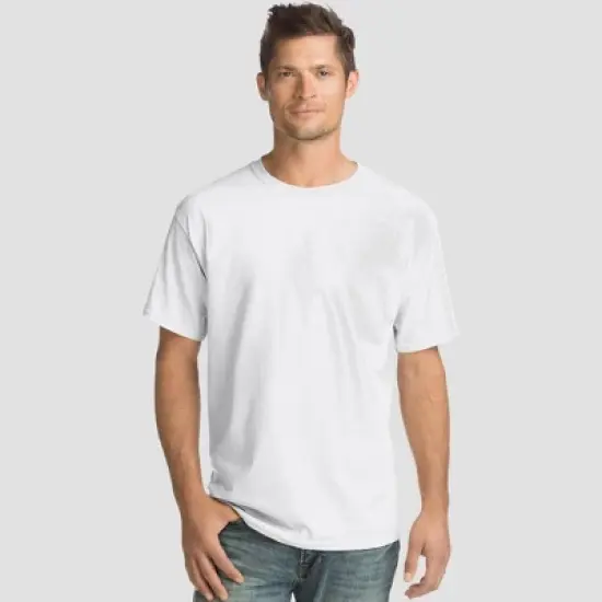 Hanes Men's Essentials Short Sleeve T-Shirt 4pk image {15}