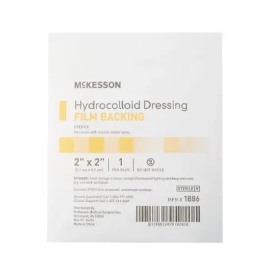 McKesson Hydrocolloid Dressing, Film, 2 x 2 in, 20 Count, 1 Pack image {2}