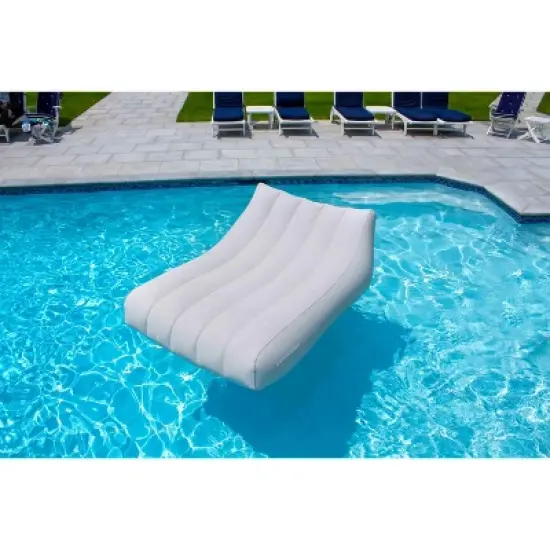 Swimline Cloud Oxford Fabric Inflatable Swimming Pool XL Chaise Lounger - 73" - Beige image {5}
