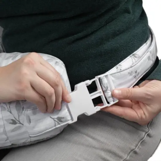 Boppy Best Latch Nursing Pillow - Gray Leaf Stripe image {4}