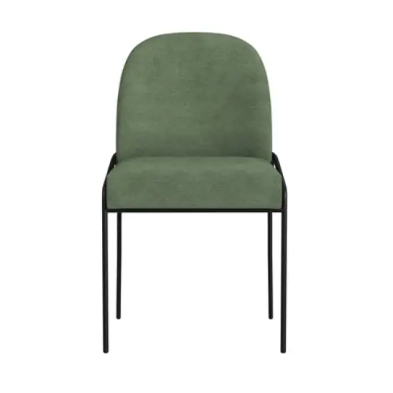 Modern Metal Dining Chair Velvet - HomePop image {8}
