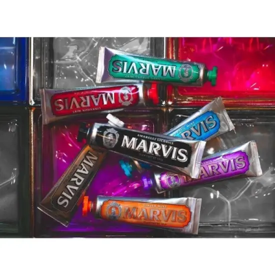 MARVIS Toothpaste Gift Set (7 x 1.3 oz) - TRAVEL SIZE SET, freshens breath and helps remove plaque. | Tooth Paste for Teeth image {3}