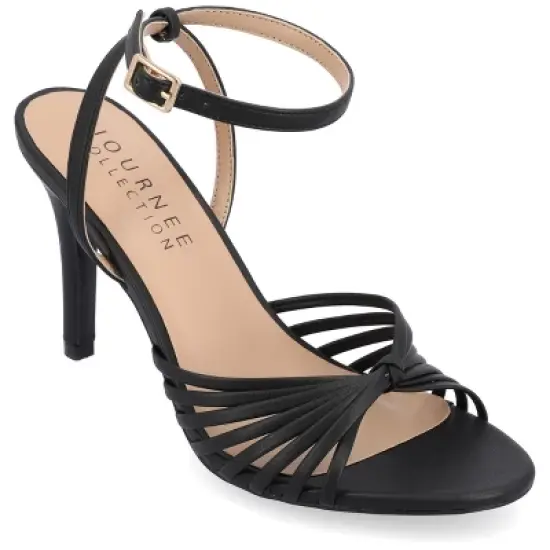 Journee Collection Womens Vanita Multi Strap Stiletto Open Toe Pumps image {9}