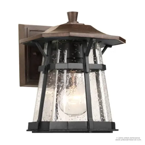 Urban Ambiance Luxury Rustic Outdoor Wall Light,  8.625"H x 6.5"W,  Coffee Bronze Finish, UHP1070 image {4}