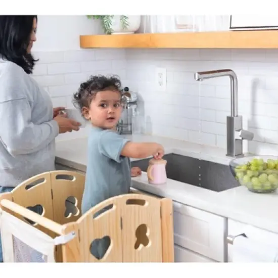 Avenlur Plum 3-in-1 Foldable Kitchen Tower, Step Stool & Chalkboard for Kids image {8}