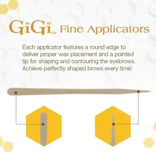 Gigi Fine Eyebrow Applicators - 100 pc (PACK OF 2) image {1}
