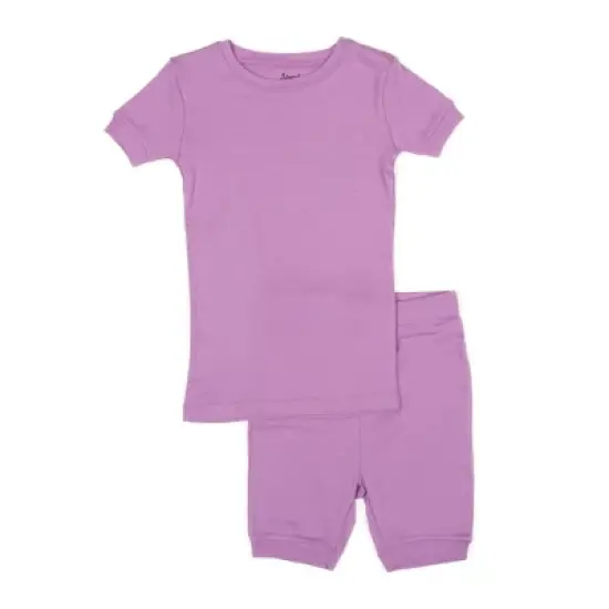 Leveret Kids Two Piece Cotton Solid Short Pajamas image {19}
