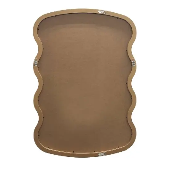 Kate & Laurel All Things Decor 24"X36" Holbrook Wavy Magnetic Dry Erase Board Gold image {3}