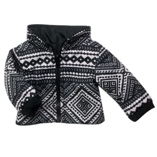 Sophia&rsquo;s Print Ski Coat, White Pants, Neck Warmer, & Boots Set for 18&rdquo; Dolls, Black/Berry image {4}