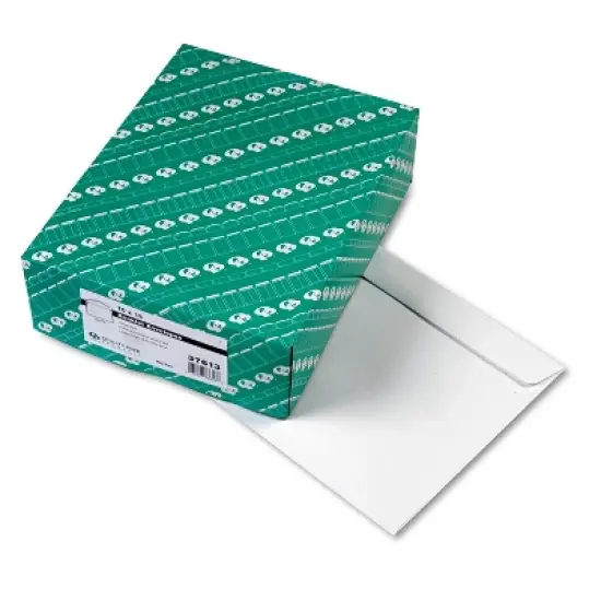 Quality Park Open Side Booklet Envelope 13 x 10 White 100/Box 37613 image {1}