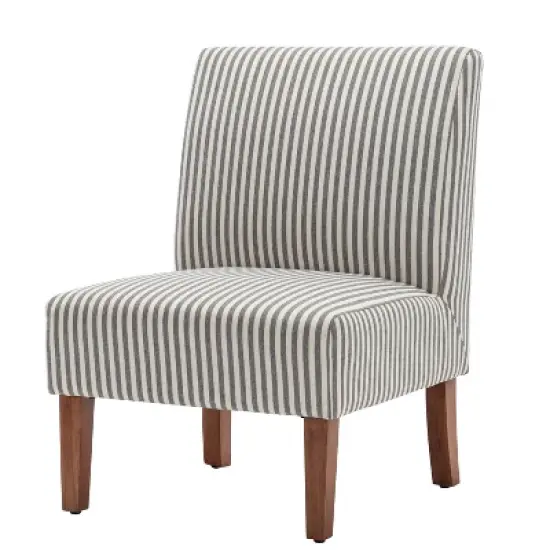 Armless Slipper Accent Chair Striped - WOVENBYRD image {4}