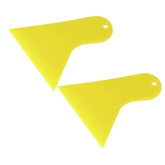 Unique Bargains Plastic Car Window Film Scrapers Yellow 2 Pcs image {4}