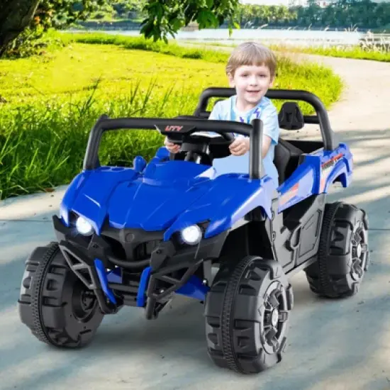 Infans 12V Kids Ride on Truck with Remote Control Slow Start Safety Belt Rear Storage image {2}